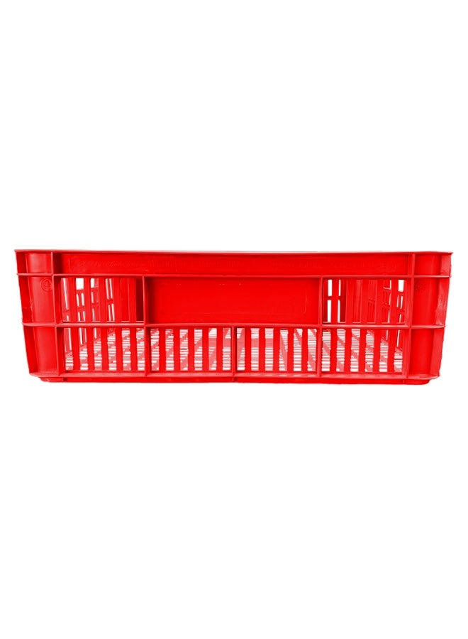 صناعات بلاستيكا ذ.م.م. Bakery Crate Ventilated Storage Crate BC594517 Stackable & Durable Storage Box For Home Office and Outdoor Organizer (590mm x 450mm x 170mm) Red (1pc) - Image 2